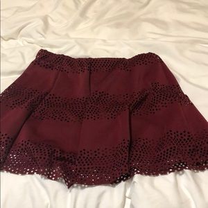 Jolt Burgundy mini skirt
